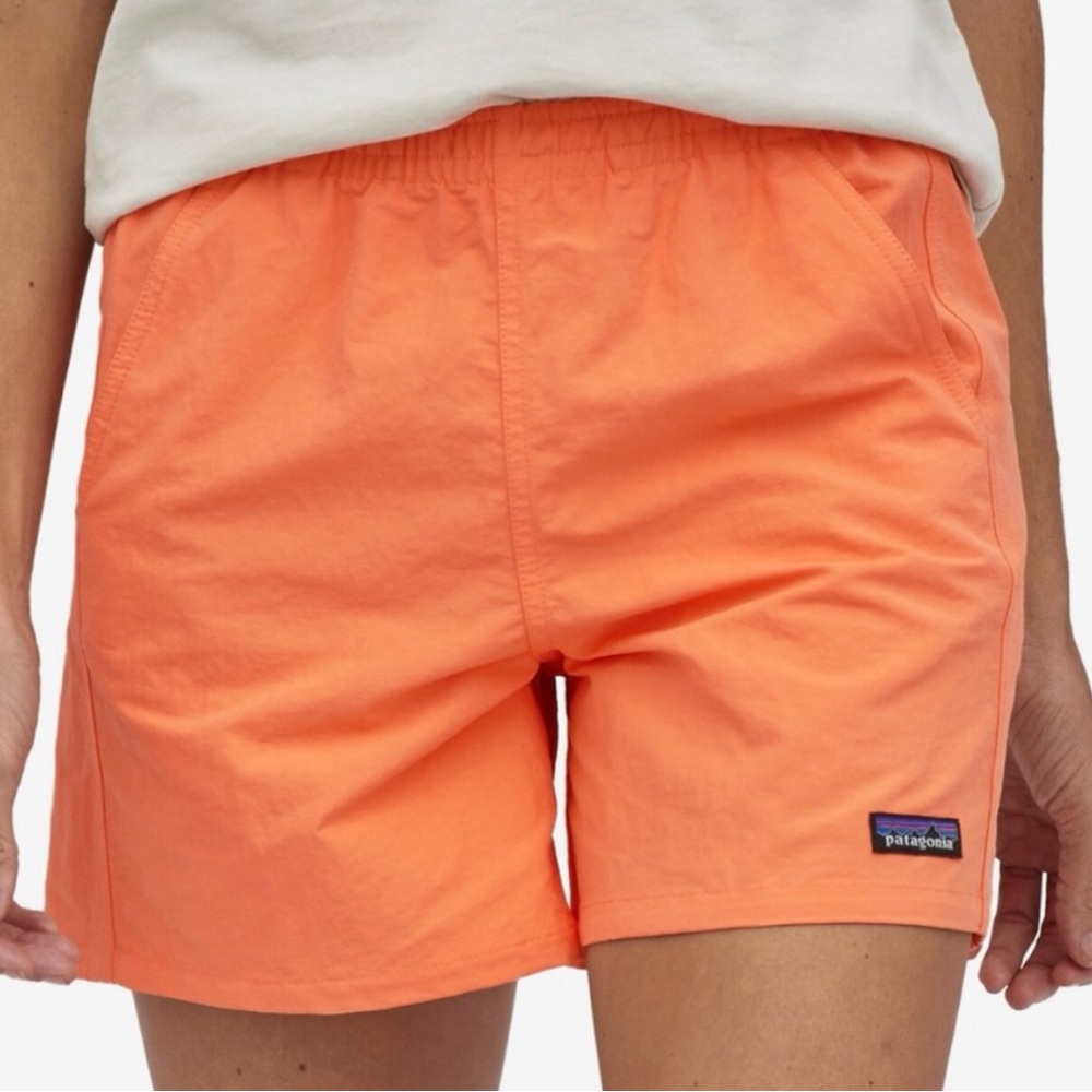 Patagonia Women's Athletic Shorts in Bright Coral Orange